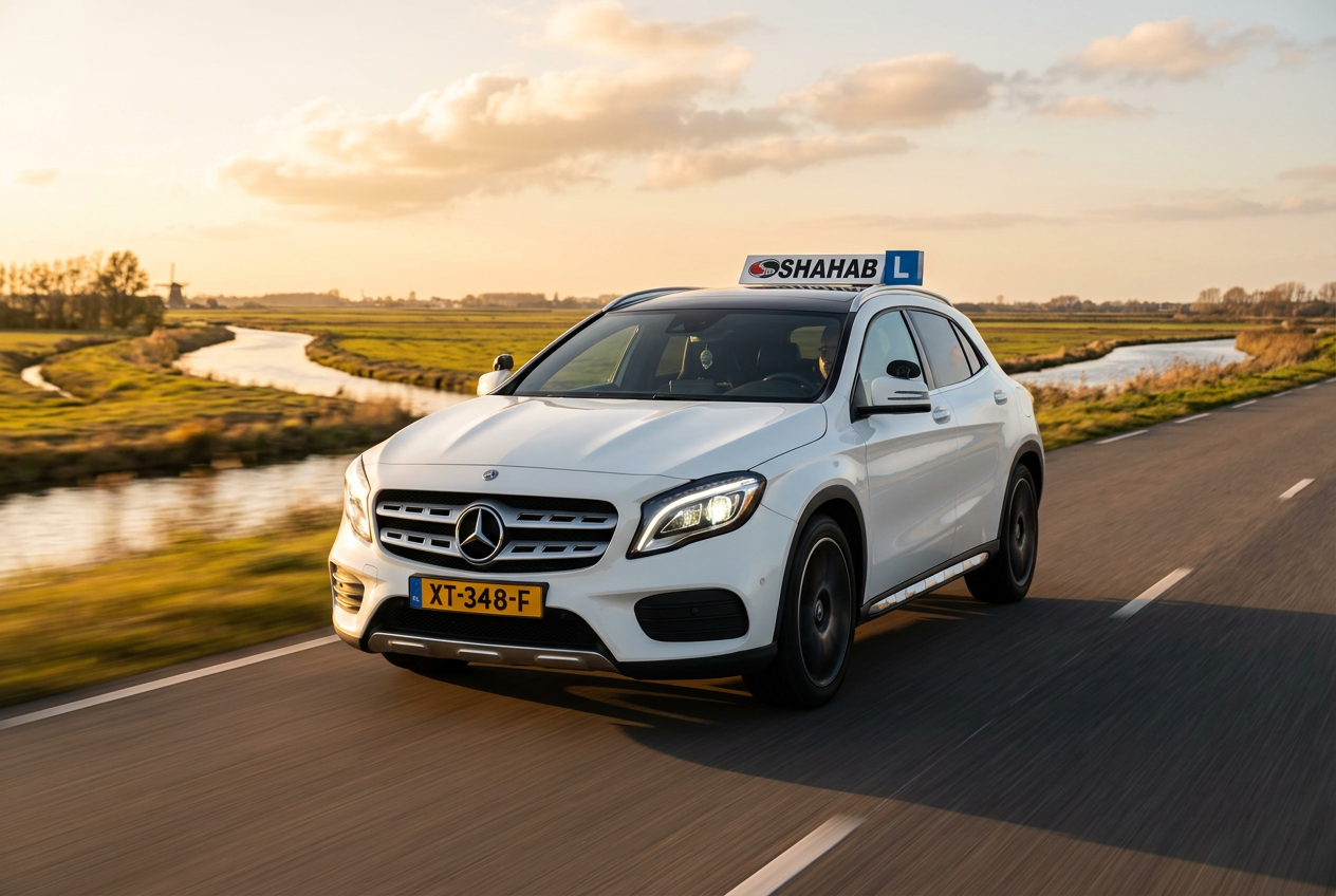 Lesauto van Auto Rijschool Shahab in Den Haag